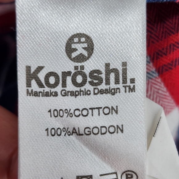 Koroshi  & Co. Men's Plaid Long Sleeve Button-Up Shirt - L - Picture 5 of 6